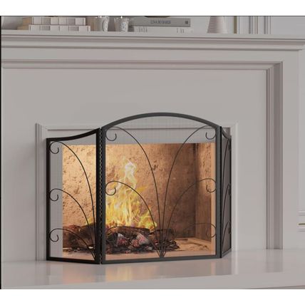Kingson 3-Panel Arched Childproof Fireplace Screen