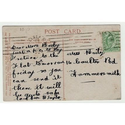 POSTCARD Abbot's Kitchen Glastonbury with 1909 CHELSEA S.W. Krag Postmark