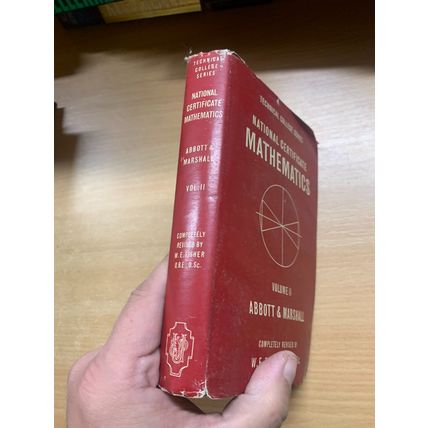 1962 "NATIONAL CERTIFICATE MATHEMATICS" VOLUME 2 HARDBACK BOOK (P3)