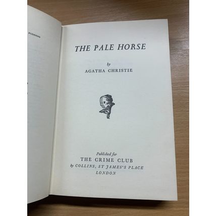 1961 AGATHA CHRISTIE 1ST EDITION "THE PALE HORSE" HARDBACK BOOK (P3) AA