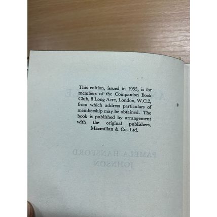 1955 PAMELA HANSFORD JOHNSON "AN IMPOSSIBLE MARRIAGE" FICTION HARDBACK BOOK (P3)