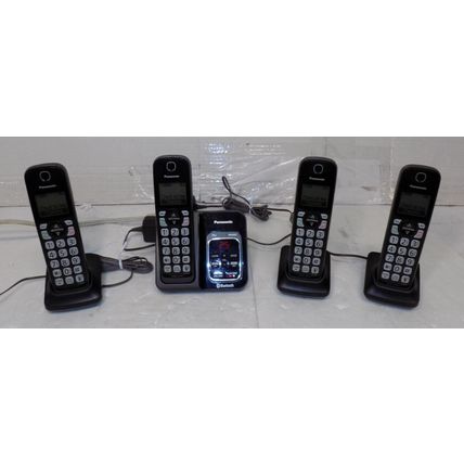 Panasonic KX-TGD560 Link2Cell Cordless Phone System With Bluetooth 4 Handsets