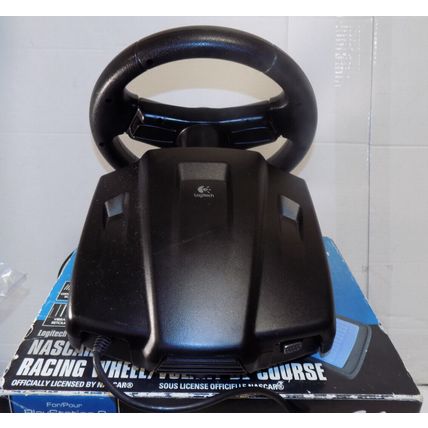 Logitech Nascar Racing Steering Wheel & Pedals for PS2 Playstation 2