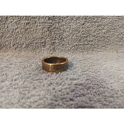 1983 Kennedy Half Dollars size 12 coin ring handmade mixed metals (A)