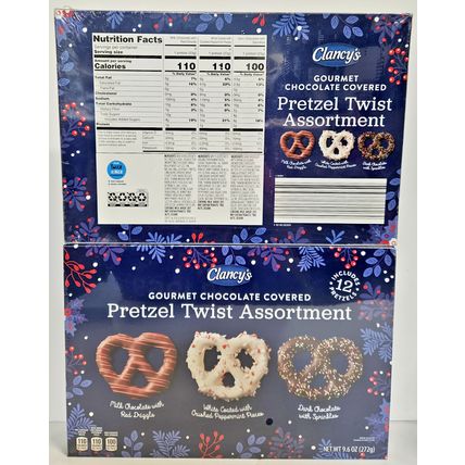 Clancy’s Gourmet Chocolate Covered Pretzel Twist Assortment 9.6oz 272g (2 Boxes)