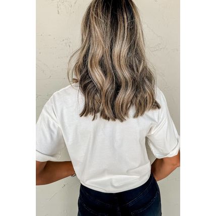 White Independence Day Splash Bow Pattern T Shirt
