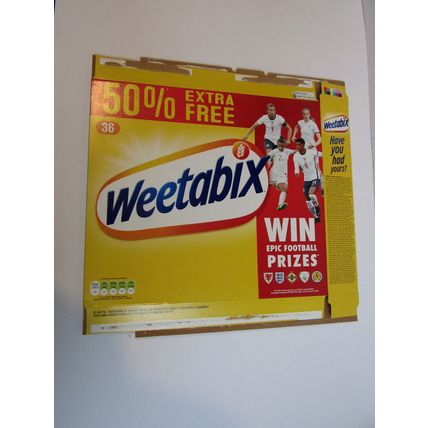 Weetabix 2021 Cereal Box Empty Wild Cats Football Prizes Offer
