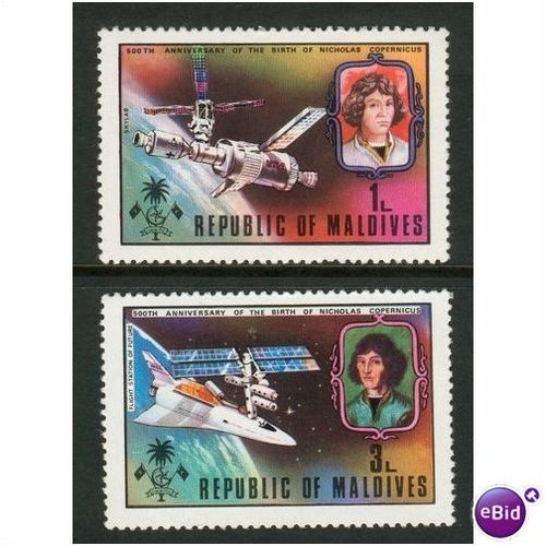 Maldives 1974 - SG 491/493 - 500th Birth Anniv of Copernicus x 2 - MH