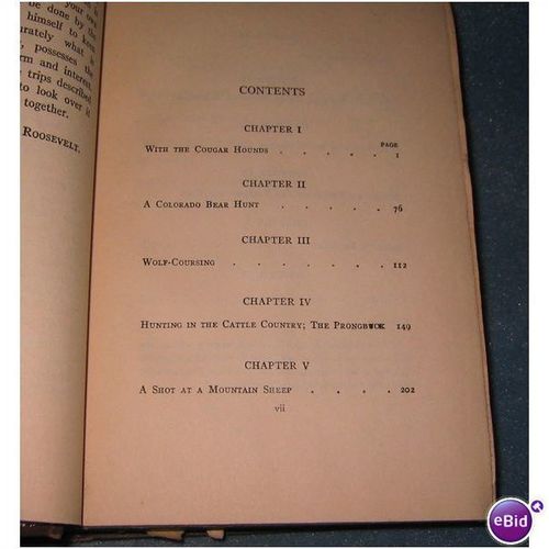 Outdoor Pastimes of an American Hunter Teddy Roosevelt HC 1924