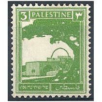 Palestine 1927 SG91 3m Yellow-Green Mounted.Mint.
