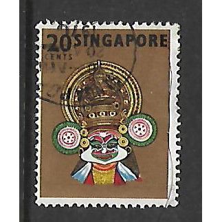 SINGAPORE 1968 20c KATHAK KALI SG 107 FINE USED#