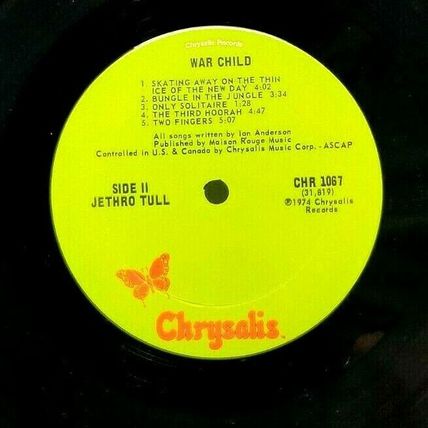 Jethro Tull War Child LP 12" Vinyl 33rpm Record Album (P7)