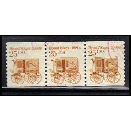 Used 2136 25c Bread Wagon Very Fine PNC 3/3 PA2701