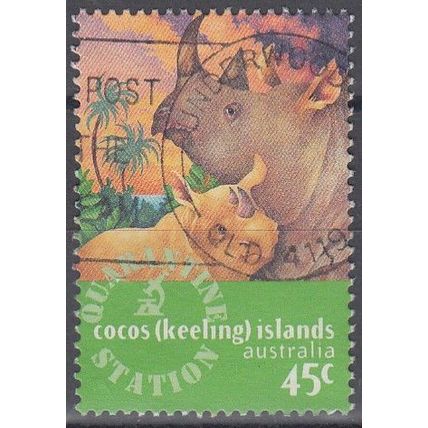Cocos (Keeling) Islands 1996 Michel 346 O Cote (2005) 0.60 € Rhinocéros