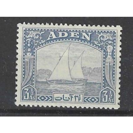 ADEN 1937 31/2A GREY - BLUE LMM