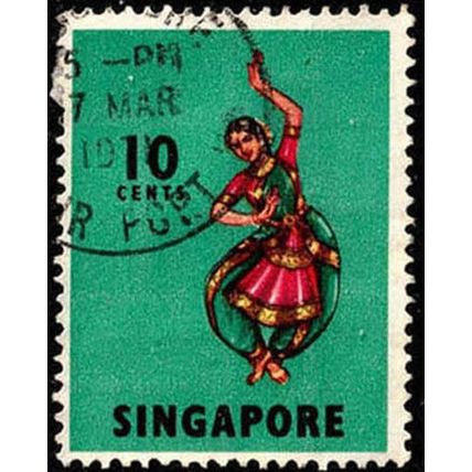 Singapore 1968 Dancer 10c Used Stamp