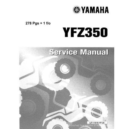 YAMAHA YFZ350 BANSHEE SERVICE MANUAL ALL TERRAIN VEHICLE 278 PAGES IN ENGLISH