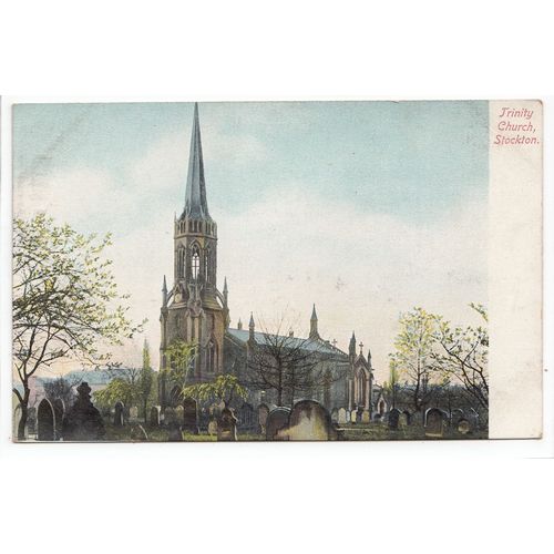 Trinity Church Stockton-on-Tees Ruddock Ltd Postcard County Durham 1445