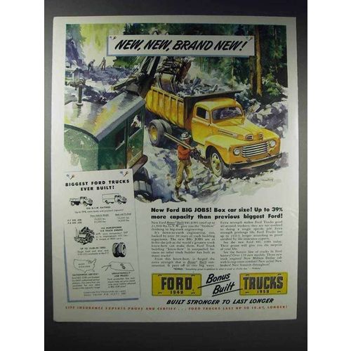 1948 Ford Trucks Ad - 39% More Capacity
