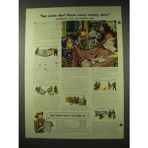 1948 Borden's Dairy Ad - Elsie the Cow - Wives Don't