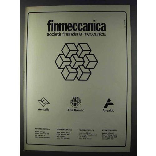 1980 Finmeccanica Aeritalia, Alfa Romeo and Ansaldo Ad