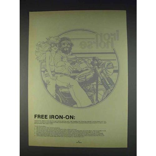1982 Vintage Iron Horse Iron-On - Motorcycle