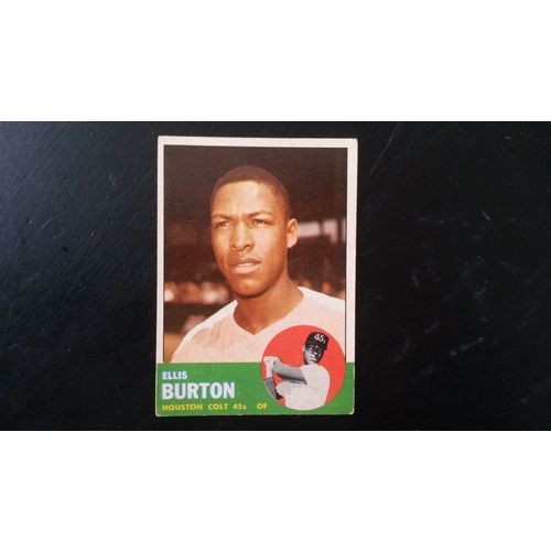 1963 Topps Card # 262 Ellis Burton Poor (1) Houston Colt 45s