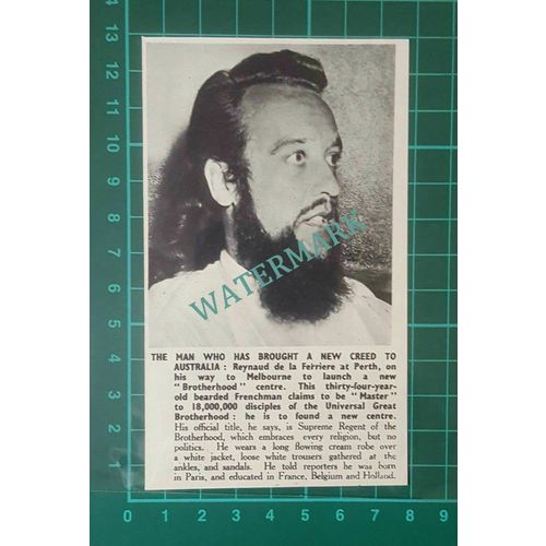 C2615) Reynaud de la Ferriere Universal Great Brotherhood - 1950 Clip