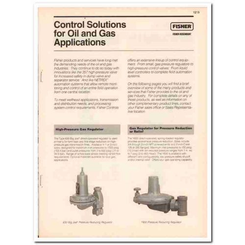 Fisher Control Inc 1993 Vintage Catalog Oil Rosemount Regulator Valves