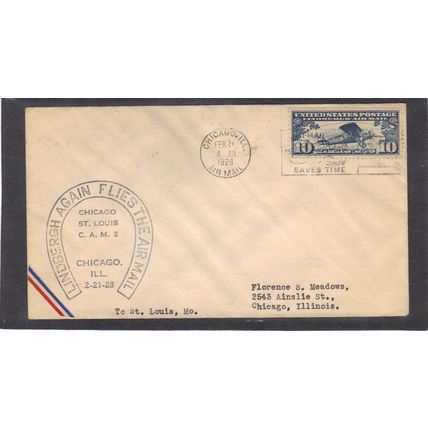 Event Lindbergh Flies Again C10 Spirit of St. Louis (Unkn Cachet-Typed/A) CV0089