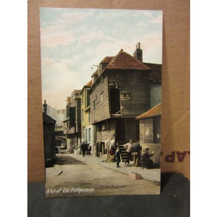 A BIT OF OLD FOLKESTONE, KENT.. unused antique postcard. =