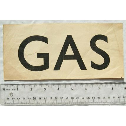 Vintage: paper label - Gas