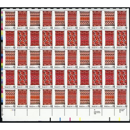 2238a, MNH 22¢ Scarce Misperfed Error Sheet of 50 Stamps - Stuart Katz