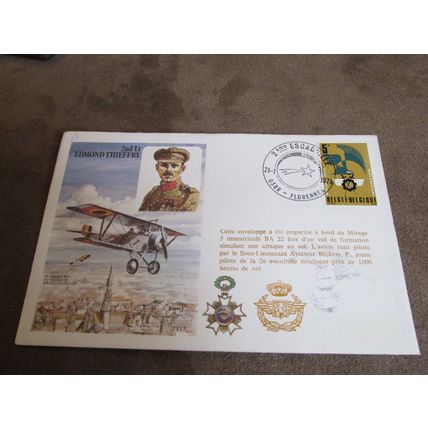1978 Belgium Aviation Cover - Lt Edmond Thieffry - Belgian Air Force WW1