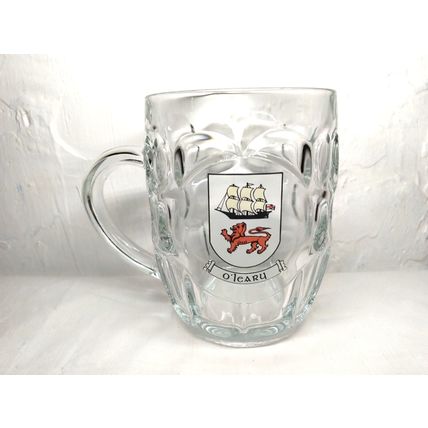O'Leary Beer Glass Pint Large approx. 16 oz. Sailing Ship Logo - Fast Shipping!