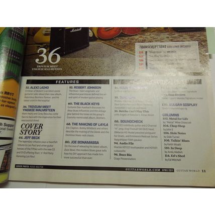 Guitar World Magazine Jeff Beck Eric Clapton Robert Johnson April 2011