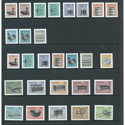 canada mnh sg1054 sg 1054 heritage artifacts with varieties printings etc. 1982