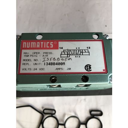 NEW NUMATICS I35BB415M,I34BB400M,236-233B PNEUMATIC SOLENOID VALVE,24 VDC