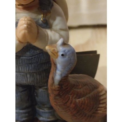 Denim Days By Homco Vintage 1985 Porcelain Figurine Boy A Time For Thanks