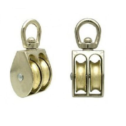 Single Double Revolving Pulley Rope Size of 4mm - 16mm Zinc and Nickel Plated
