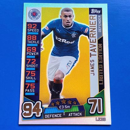 2016-17 Topps Match Attax SPFL LE3B GOLD James Tavernier LIMITED EDITION
