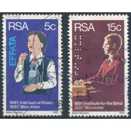 Centenary Institutes for Deaf & Blind - South Africa 1981 - F H - SG 495/6