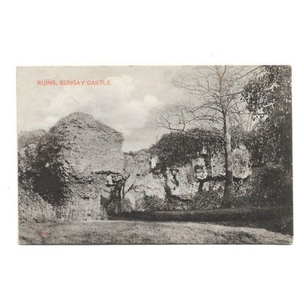 Ruins, Bungay Castle, Suffolk, Postcard.