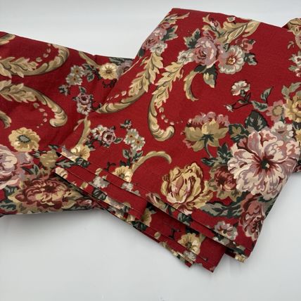 RALPH LAUREN Danielle Marseille Red Floral Full Queen Duvet Cover RARE!