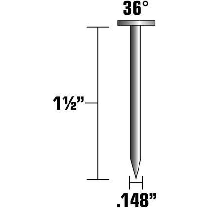 Metabo HPT Framing Nails | 1-1/2 In. X .148 in | Metal Connector, Paper Tape | 3