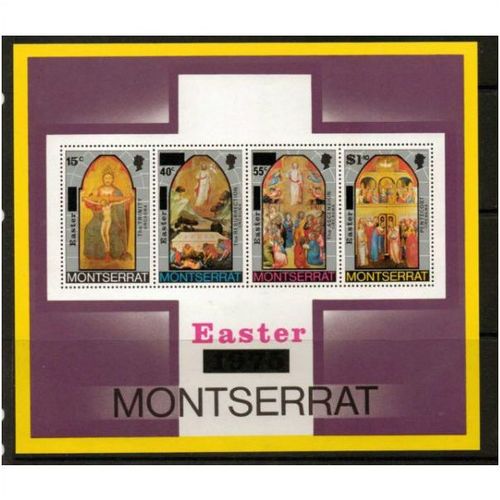 Montserrat QEII 1976 Easter Miniature Sheet NHM SG MS367