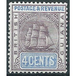 British Guiana 1889 SG195 4d Dull Purple & Ultramarine Wmk Crown CA Mounted ....