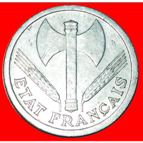 AXE & GRAIN SPRIGS: FRANCE ★ 2 FRANCS 1944! VICHY! LOW START ★ NO RESERVE!