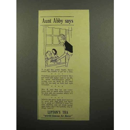 1940 Lipton's Tea Ad - Aunt Abby Says