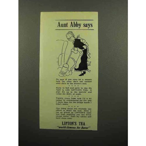 1940 Lipton's Tea Ad - Aunt Abby Says